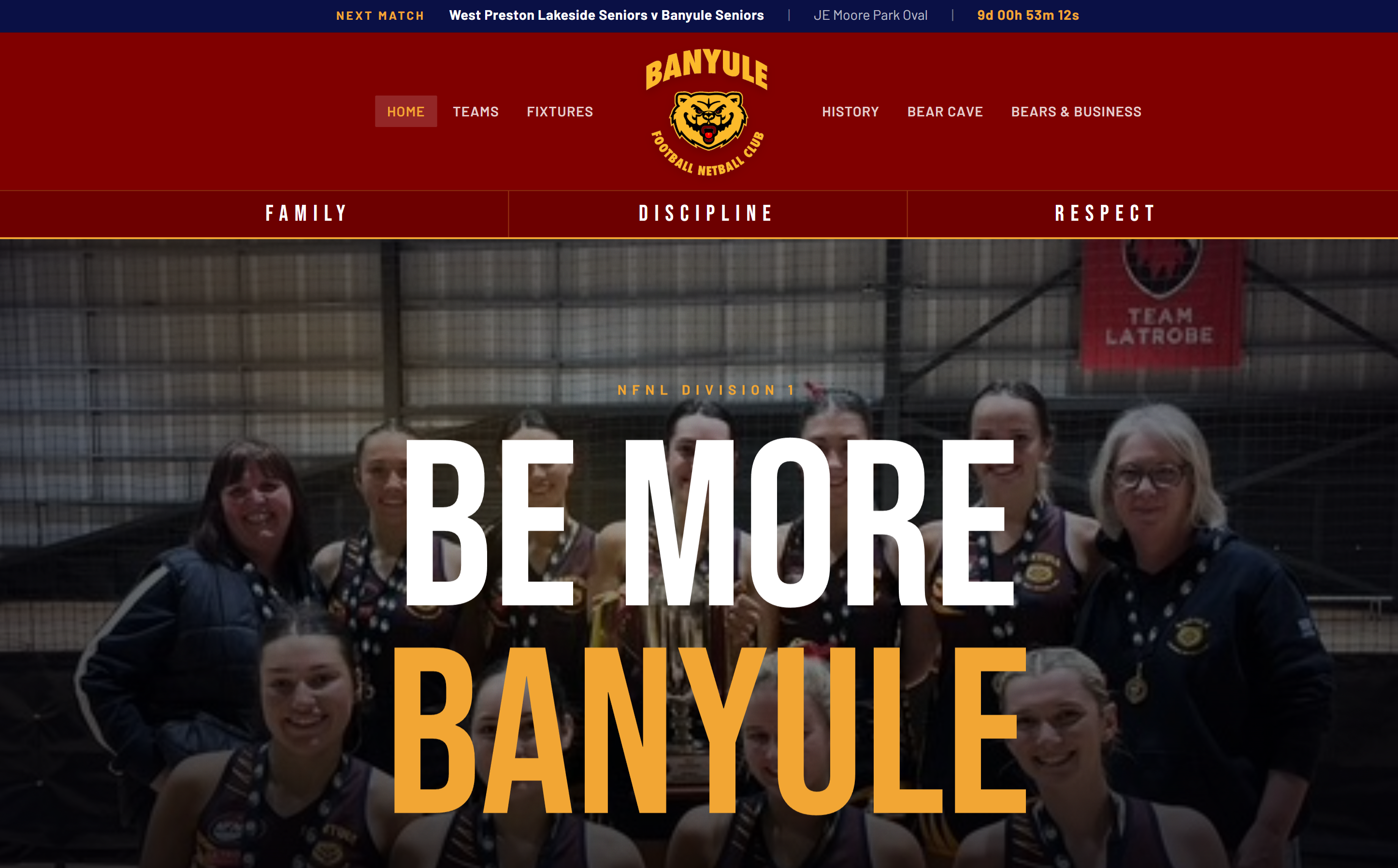 HomeGround club website — Banyule Bears FNC